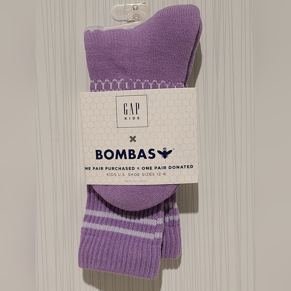 GAP Kids By Bombas Kids Socks Purple Lavender Show Size 12 - 6